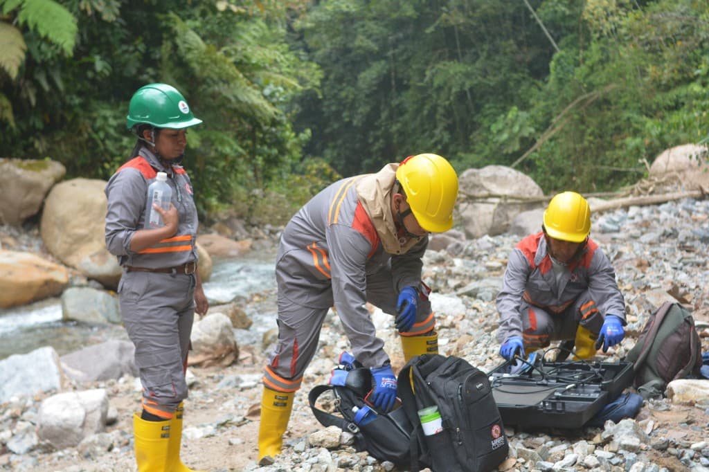 Workers Descending Hill